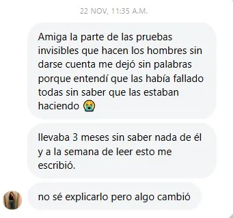 Testimonio de María Victoria sobre las pruebas invisibles
